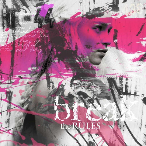 Break the rules Black Ornate Wood Framed Art Print with Double Matting by Baker, Micha