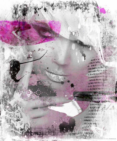 Shyness White Modern Wood Framed Art Print with Double Matting by Baker, Micha