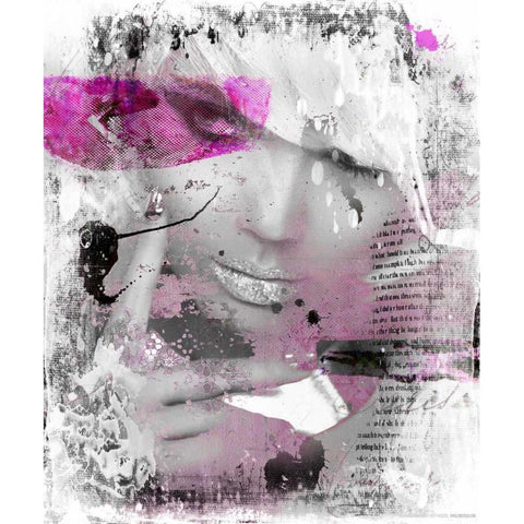 Shyness Black Modern Wood Framed Art Print by Baker, Micha