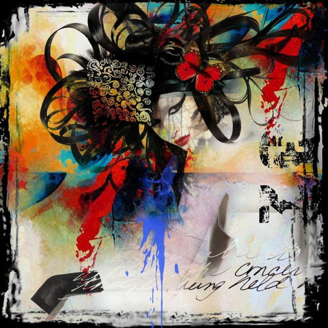 Elegant Gold Ornate Wood Framed Art Print with Double Matting by Baker, Micha