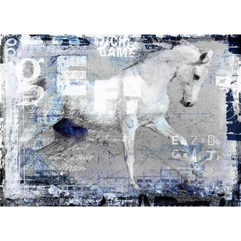 Running Black Modern Wood Framed Art Print with Double Matting by Baker, Micha