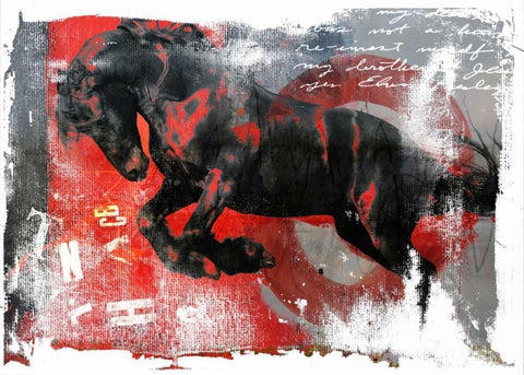 Force White Modern Wood Framed Art Print with Double Matting by Baker, Micha