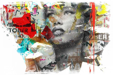 Wish forâ€¦. White Modern Wood Framed Art Print with Double Matting by Baker, Micha