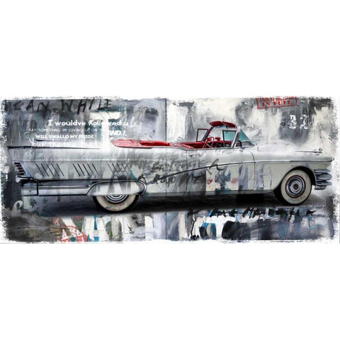 Driving home II White Modern Wood Framed Art Print by Baker, Micha