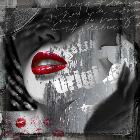 Waiting Black Modern Wood Framed Art Print by Baker, Micha