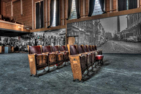 Theater Jeusette White Modern Wood Framed Art Print with Double Matting by Sneeuw, Ivo