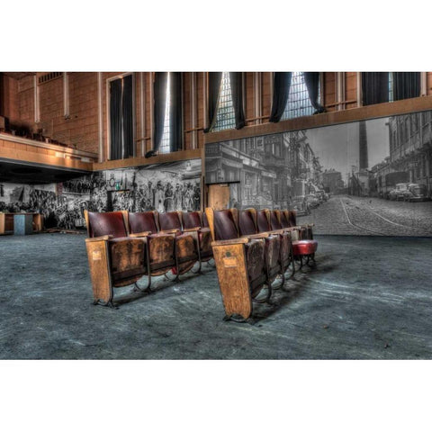 Theater Jeusette Black Modern Wood Framed Art Print by Sneeuw, Ivo