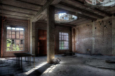 Fylenbosch White Modern Wood Framed Art Print with Double Matting by Sneeuw, Ivo