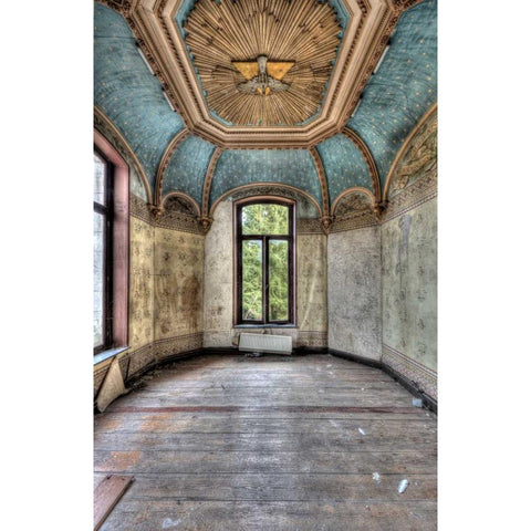 Chateau Rochendaal II Gold Ornate Wood Framed Art Print with Double Matting by Sneeuw, Ivo