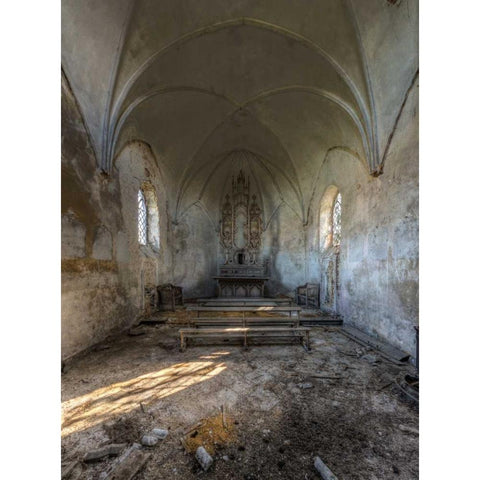 Chapel de la Meuse II Gold Ornate Wood Framed Art Print with Double Matting by Sneeuw, Ivo