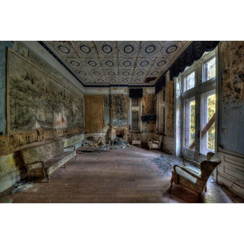 Hotel Rouge III Black Modern Wood Framed Art Print by Sneeuw, Ivo