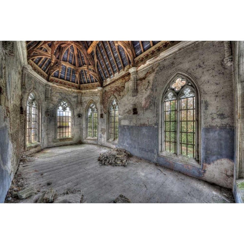 Chateau Hogemeyer Black Modern Wood Framed Art Print by Sneeuw, Ivo