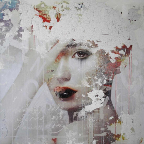 Keep Calm White Modern Wood Framed Art Print with Double Matting by Baker, Micha