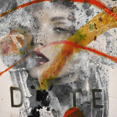 Sensations White Modern Wood Framed Art Print with Double Matting by Baker, Micha