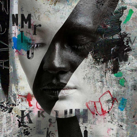 Black beauty Black Modern Wood Framed Art Print by Baker, Micha