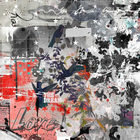 Love the dream Black Modern Wood Framed Art Print by Albers, Teis