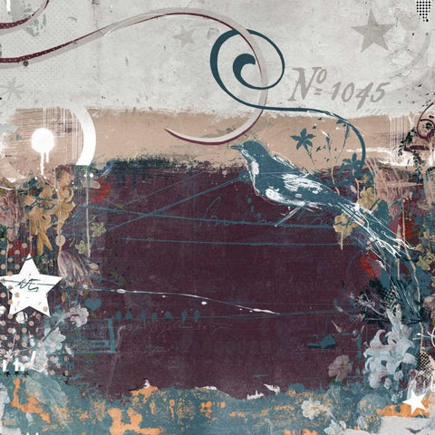 NO1045 Black Modern Wood Framed Art Print by Albers, Teis