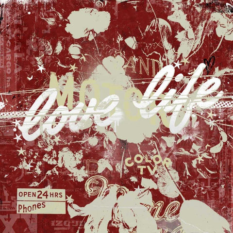 Love life White Modern Wood Framed Art Print with Double Matting by Albers, Teis