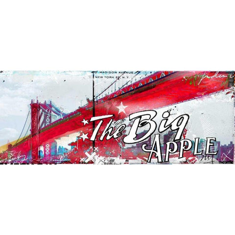 the Big Apple Black Modern Wood Framed Art Print by Albers, Teis