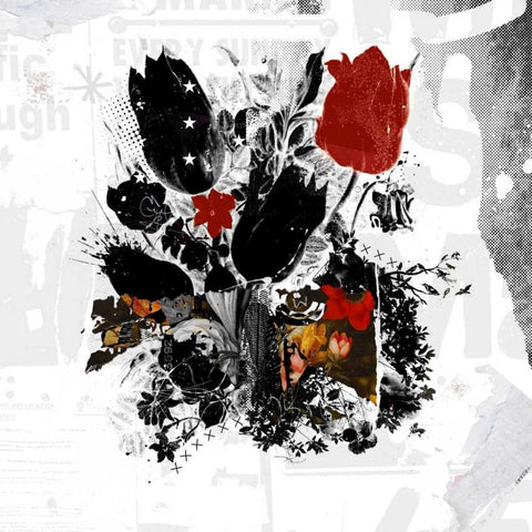 Ensemble Black Ornate Wood Framed Art Print with Double Matting by Albers, Teis