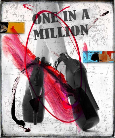 Heels and Legs III Black Ornate Wood Framed Art Print with Double Matting by Baker, Micha