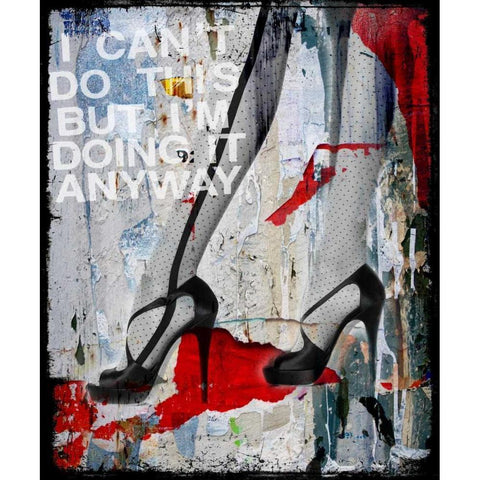 Heels and Legs IV Black Modern Wood Framed Art Print with Double Matting by Baker, Micha