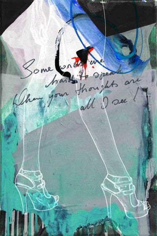 Lady Legs I Black Ornate Wood Framed Art Print with Double Matting by Baker, Micha