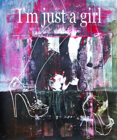 Lady Leg II White Modern Wood Framed Art Print with Double Matting by Baker, Micha