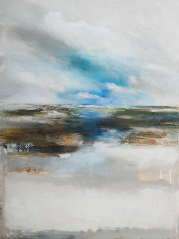 Never ending II White Modern Wood Framed Art Print with Double Matting by Simonis, Julia