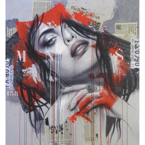 Morning sound Black Modern Wood Framed Art Print by Bakker, Jochem