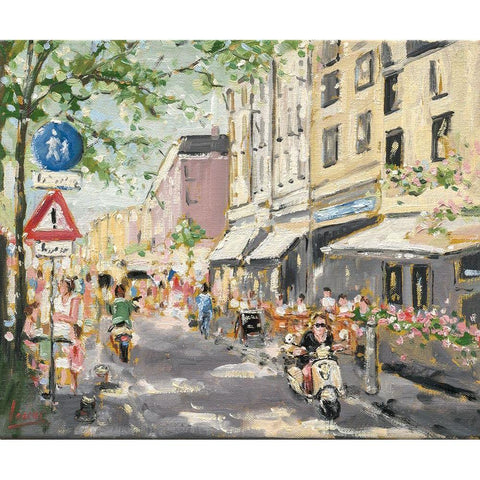 City scene I Black Modern Wood Framed Art Print by Laceur, Nicole