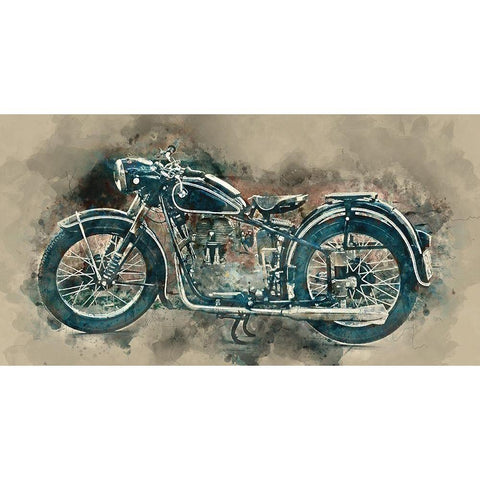 My motorbike Black Modern Wood Framed Art Print by Hurk, James