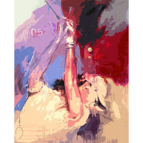 Golf Bogey White Modern Wood Framed Art Print by Bakker, Jochem