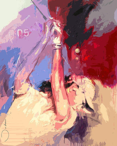 Golf Bogey Black Ornate Wood Framed Art Print with Double Matting by Bakker, Jochem