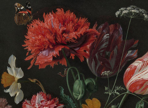 Botanic I Black Ornate Wood Framed Art Print with Double Matting by Heem, JD