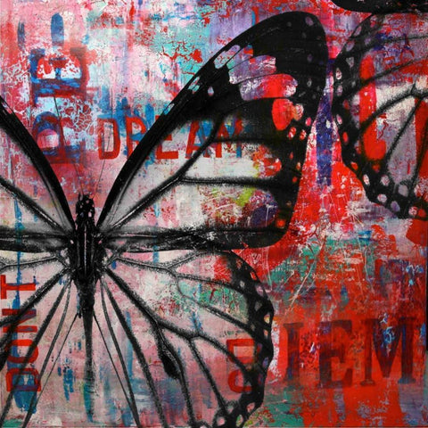 Butterfly IV Black Modern Wood Framed Art Print by Baker, Micha