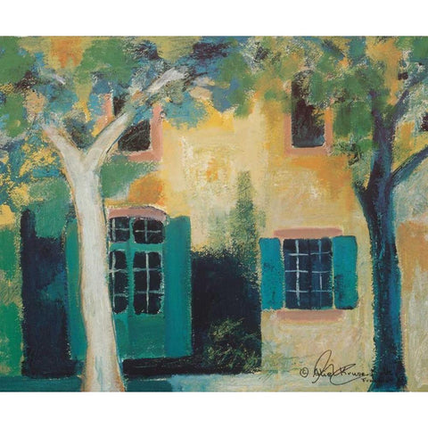 Piazza I Black Modern Wood Framed Art Print with Double Matting by Kruse-kolk, Alie