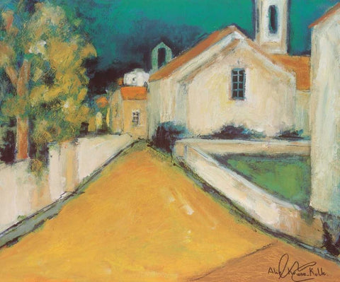 Piazza III White Modern Wood Framed Art Print with Double Matting by Kruse-kolk, Alie