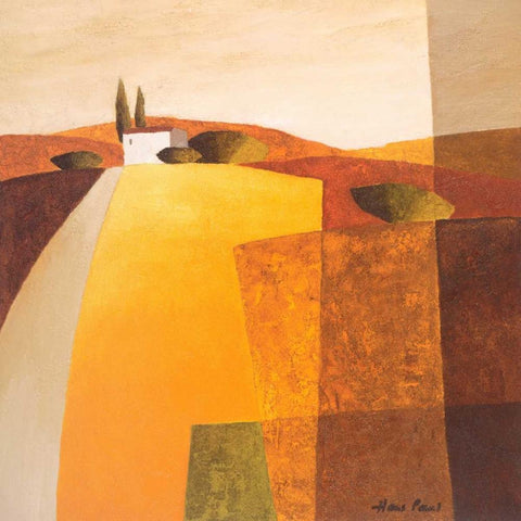 Country road III Black Modern Wood Framed Art Print by Paus, Hans