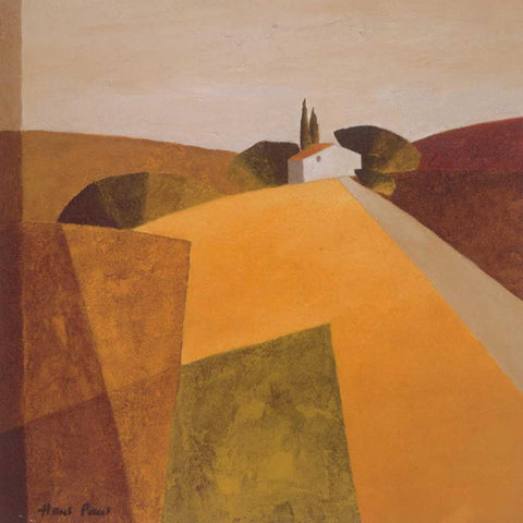 Country road IV Black Ornate Wood Framed Art Print with Double Matting by Paus, Hans