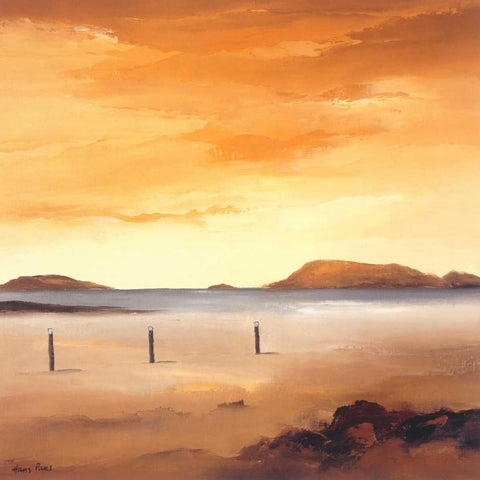 Quiet Sands I White Modern Wood Framed Art Print by Paus, Hans