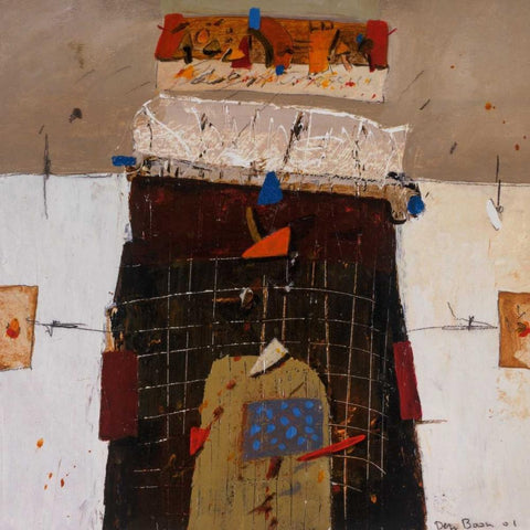 Gate to Paradise III White Modern Wood Framed Art Print with Double Matting by den Boon, Theo