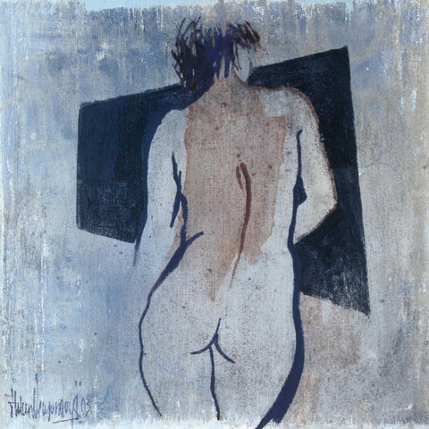 Studies from the nude III White Modern Wood Framed Art Print by Vriesendorp, Heleen