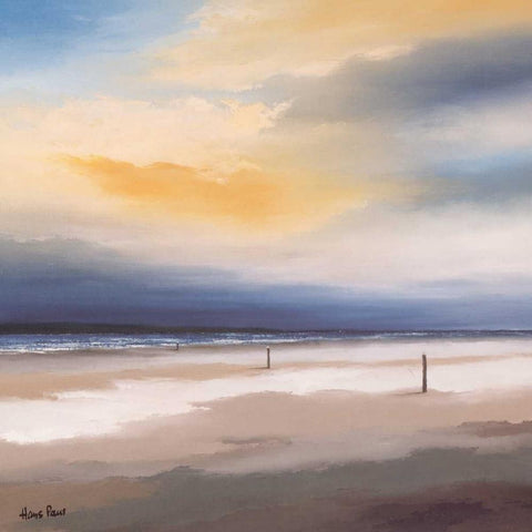 Endless II White Modern Wood Framed Art Print with Double Matting by Paus, Hans