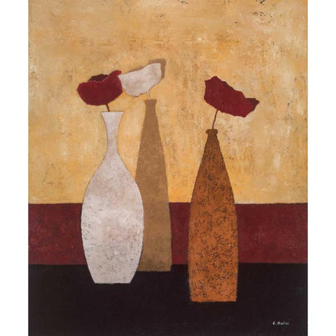 Scenery I Black Modern Wood Framed Art Print by Paus, Hans