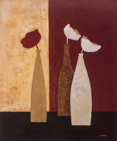 Scenery II Black Ornate Wood Framed Art Print with Double Matting by Paus, Hans