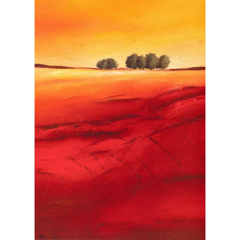 Tree Timberline II Black Modern Wood Framed Art Print by Paus, Hans