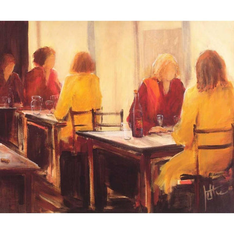 A good conversation II Gold Ornate Wood Framed Art Print with Double Matting by Roseboom, Jettie