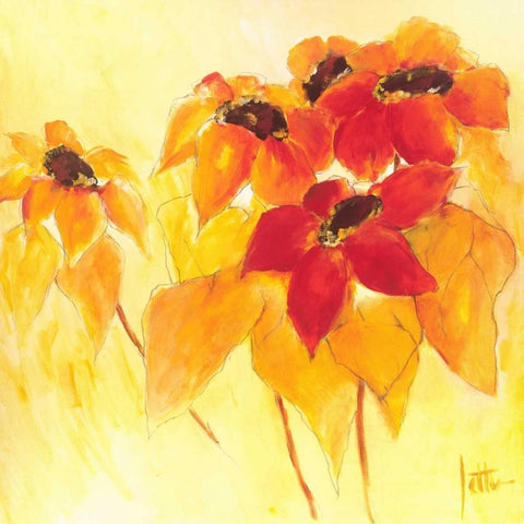 Sunshiny I White Modern Wood Framed Art Print with Double Matting by Roseboom, Jettie