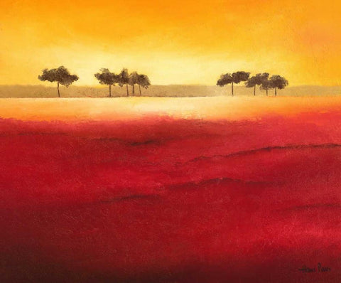 Tree Timberline III Black Ornate Wood Framed Art Print with Double Matting by Paus, Hans